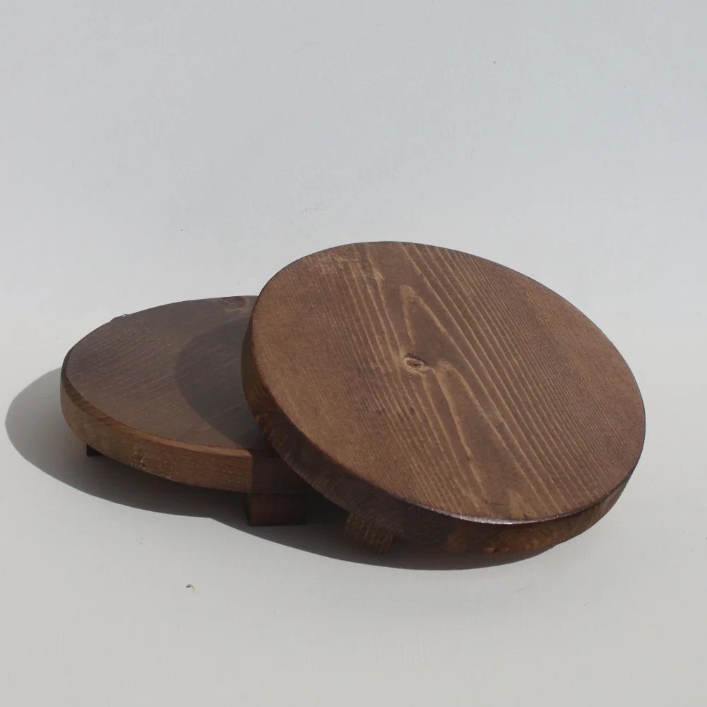 Wooden Round Pedestal Stand